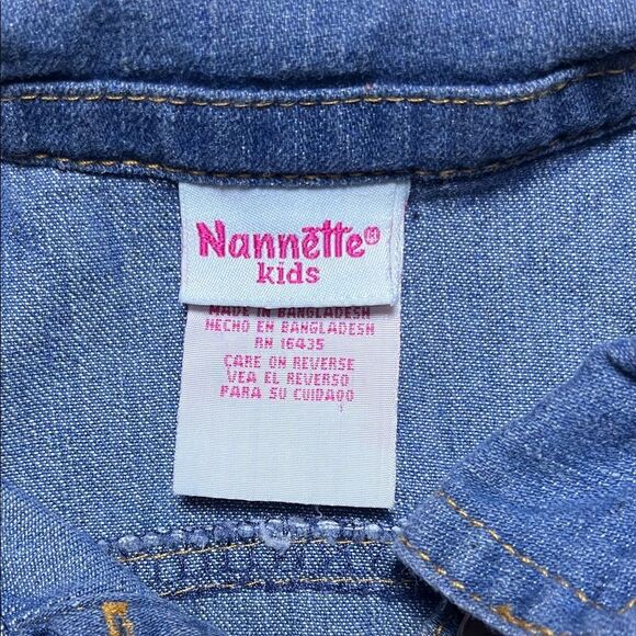 Nannette Blue Jean Jacket with Floral Accents| size: 3T - Picture 2 of 6